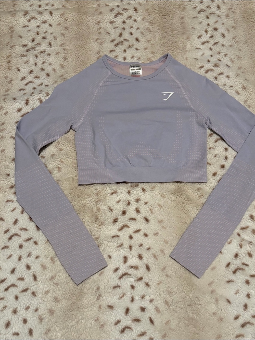 Gymshark Lavender Seamless Long-Sleeve Crop Top Women’s Size: Small
